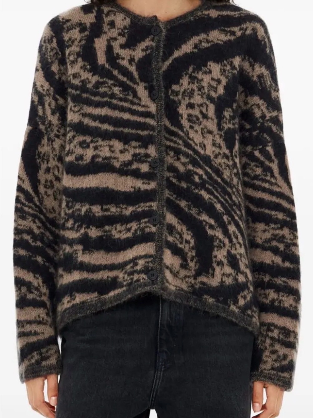 Bimba Y Lola Animal Print Cardigan